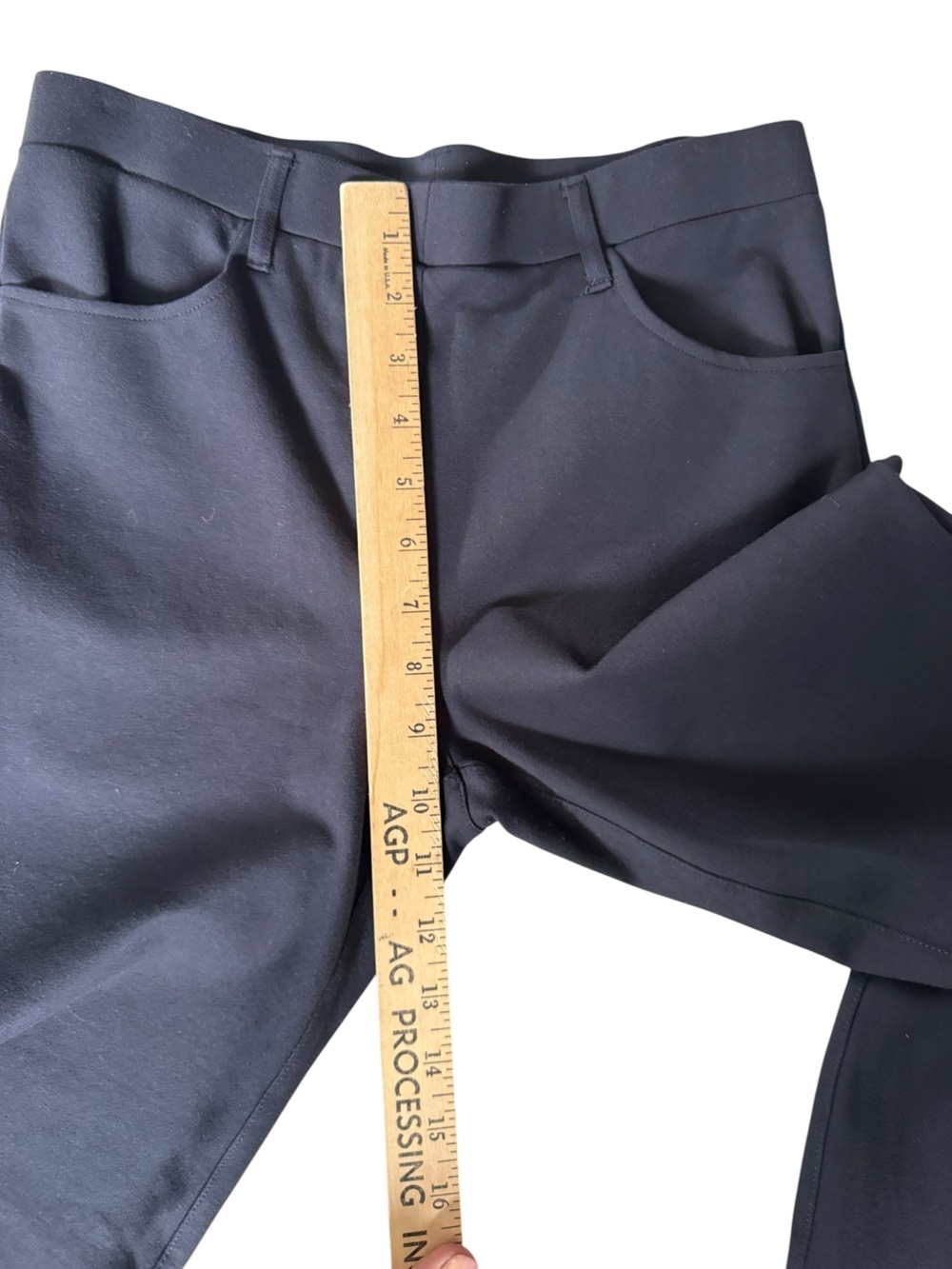 Quince Ultra-Stretch Ponte Straight Leg Pants Navy Small Tall Work Career D454 - Picture 5 of 9
